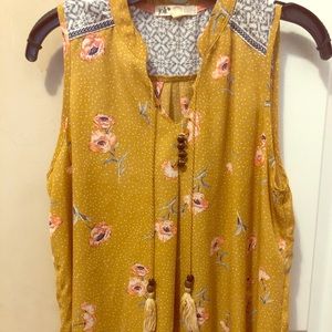 Yellow floral shirt